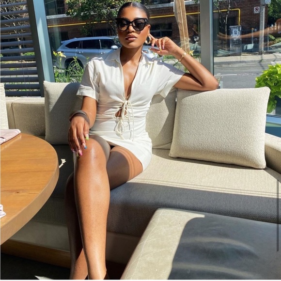 Zara linen blend dress blogger fav - Picture 2 of 5